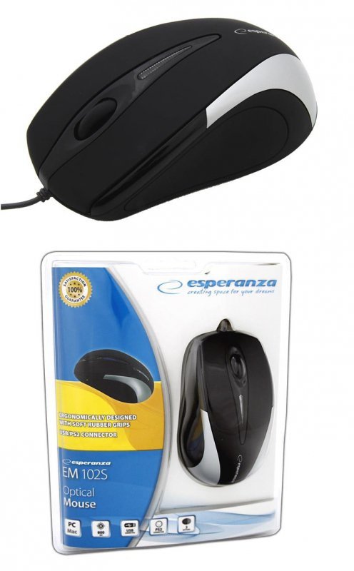 Mysz przewodowa Esperanza SIRIUS EM102S optyczna USB srebrna