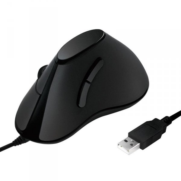 Mysz przewodowa LogiLink ID0158 ergonomiczna,1000 dpi czarna