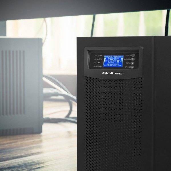 Zasilacz awaryjny UPS, on-line, czysta fala sinusoidalna, 10kVA, 8kW, LCD USB