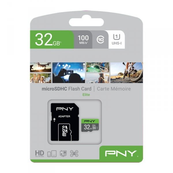 Karta pamięci microSDHC Elite 32GB P-SDU32GU185GW-GE