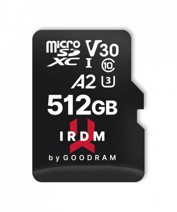 Karta pamięci microSD IRDM 512GB UHS-I U3 A2  + adapter