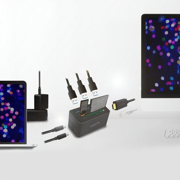Stacja dokująca USB-C do laptopa, 4K/PD/RJ45