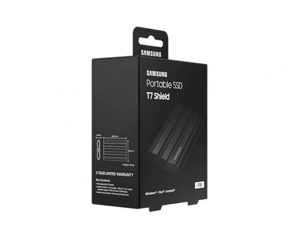Dysk SSD T7 Shield 1TB USB 3.2, czarny