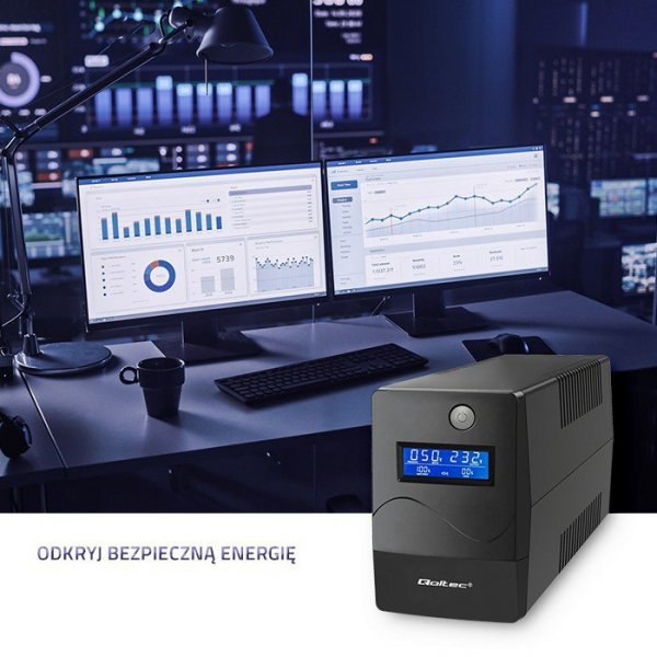 Zasilacz awaryjny UPS | Monolith | 650VA | 360W | LCD | USB |    RJ45