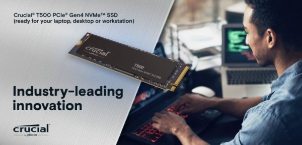 Dysk T500 500GB M.2 NVMe2280 PCIe 4.0  7200/5700