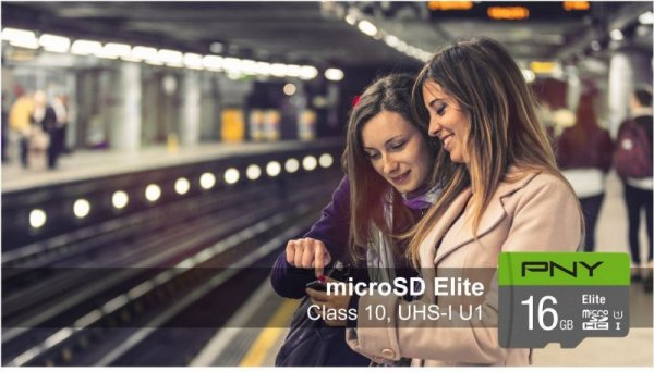 Karta pamięci microSDHC Elite 16GB P-SDU16GU185GW-GE
