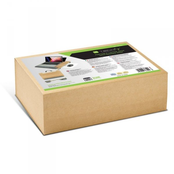 Podstawka pod laptop na kolana miękka wyściółka, wysuwana półka na mysz 410x335mm