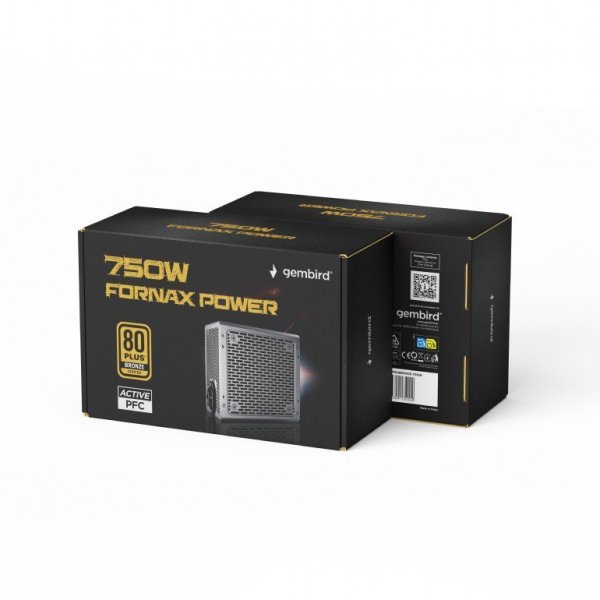 Zasilacz ATX 750W aktywne PFC 12 cm fan 80+Bronze color box