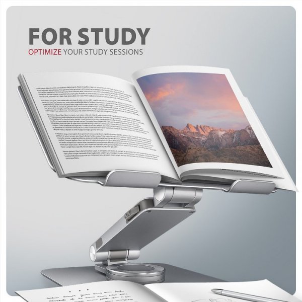 STND-LR Podstawa do laptopów aluminiowa 10-16&quot; regulowane kąty nachylenia, obrót o 360 stopni