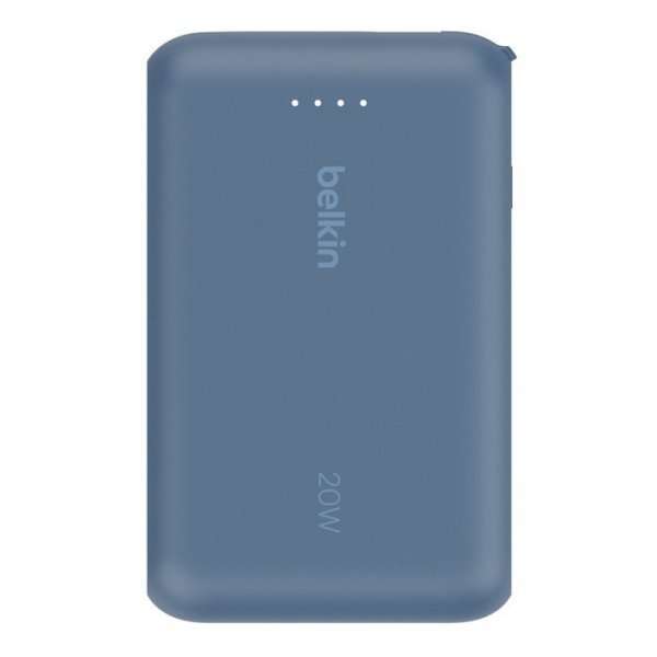 PowerBank BoostCharge 10k mAh 20w wbudowany kabel-C, port-C, niebieski