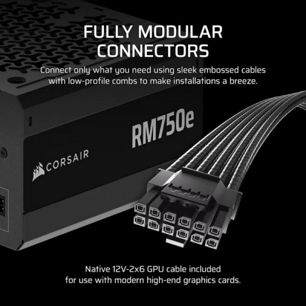 Zasilacz RM750e PCIe 5.1 80+GOLD F.MODULAR ATX3.1