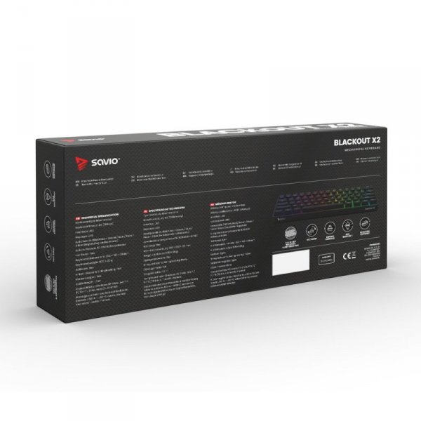 Klawiatura mechaniczna BLACKOUT X2  OUTEMU Red, Hot Swap