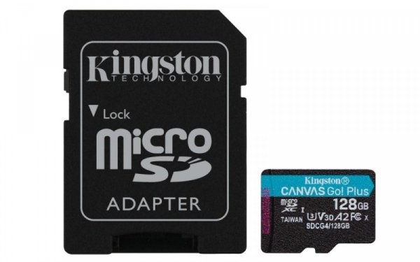 Karta microSD 128GB CanvasGo! Plus 200MB/s A2 U3 V30 + adapter