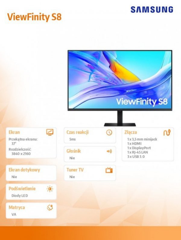 Monitor 37 cali LS37D800UAUXEN