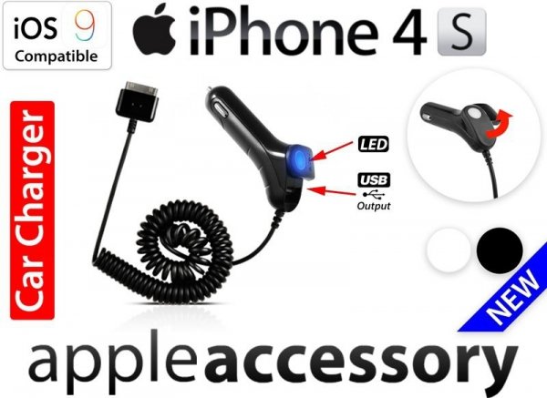 Ładowarka Samochodowa 1A do Apple iPhone 4/4S
