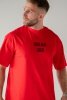 T-shirt oversize do tańca BÁILALO LOCO - czerwony