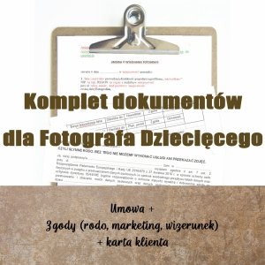 Komplet dokumentów dla fotografa dziecięcego - Umowa o wykonanie sesji, RODO, karta klienta