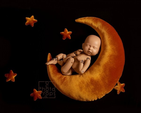 Księżyc + stars Pillow set - Newborn Photography Prop