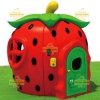 most z tunelem kolor, domek most z tunelem, domek plastikowy, domek  z werandą, z weranda domek, domek na plac zabaw, domek plastikowy, domek do ogrodu, domek w serduszka, domek truskawka