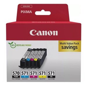 Canon oryginalny ink / tusz PGI-570/CLI-571 PGBK/C/M/Y/BK, 0372C006, CMYK, high capacity, multi pack