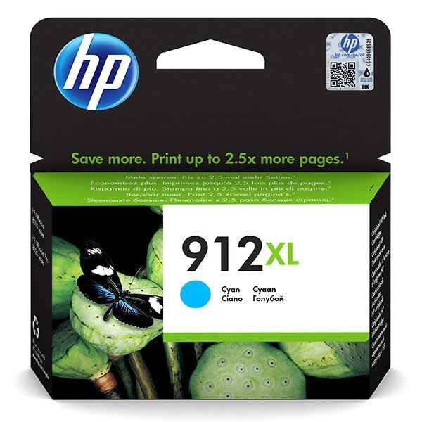 HP oryginalny ink / tusz 3YL81AE#301, HP 912XL, high capacity, cyan, blister, 700s, 8.5ml
