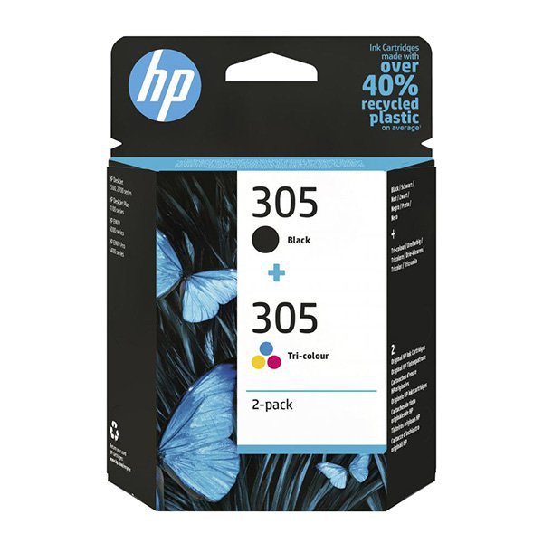 HP oryginalny ink / tusz 6ZD17AE#301, HP 305, blister, 2-pack