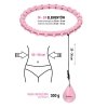 ZESTAW HULA HOP HHW02 LIGHT PINK Z WYPUSTKAMI I OBCIĄŻNIKIEM HMS + PAS BR163 RED