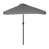 Prostokątny duży parasol ogrodowy skośny łamany z korbą szary 200x140 cm MultiGarden