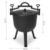 Kociołek żeliwny stojący 10L garnek myśliwski ognisko grill MultiGarden
