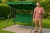 Siedzisko podkład do huśtawki ogrodowej 127x100 cm zielone MultiGarden