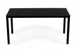 Stół ogrodowy 6-osobowy 156x78 cm polywood meble na taras czarny