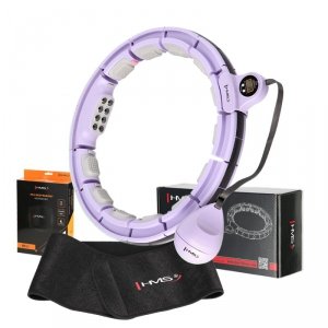 ZESTAW HULA HOP MAGNETYCZNY VIOLET HHM13 Z LICZNIKIEM HMS + PAS WYSZCZUPLAJĄCY BR163 RED