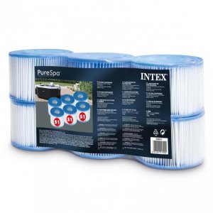 Filtry S1 komplet 6 sztuk zestaw Pure SPA INTEX 29011