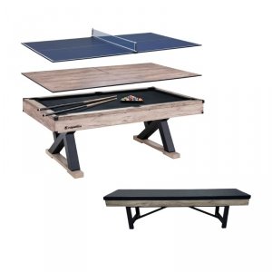 Stół bilardowy i do tenisa stołowego 3w1 inSPORTline Residento z ławką