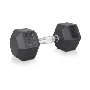 Hantla sześciokątna inSPORTline Hexclusive 15 kg ∙ antypoślizgowe uchwyty ∙ gumowana powłoka