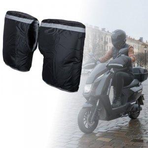 Mufki rękawice ocieplające na kierownice inSPORTline Glovara ∙ ocieplacze dłoni ∙ ciepłe futerko ∙ wodoodporne ∙ wiatroszczelne 