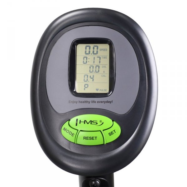 R9259 PLUS POZIOMY ROWER STACJONARNY MAGNETYCZNY HMS (9 KG) czarno-zielony