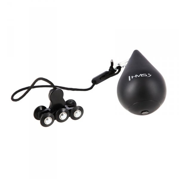 HHW01 HULA HOP BLACK Z WYPUSTKAMI I OBCIĄŻNIKIEM HMS