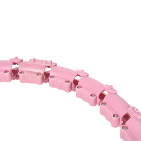 ZESTAW HULA HOP HHW02 LIGHT PINK Z WYPUSTKAMI I OBCIĄŻNIKIEM HMS + PAS BR163 RED