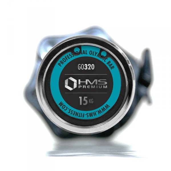 GO320 + ZG1000 BLACK GRYF OLIMPIJSKI 14,8KG 1830MM HMS PREMIUM  ZACISKAMI LOCK JAW BLACK