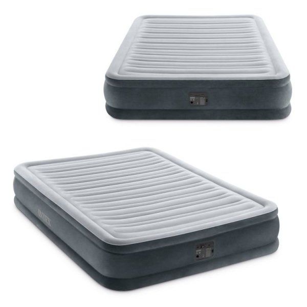 Materac łóżko do spania dwuosobowy z pompką automatyczną 191x137 cm INTEX 67768