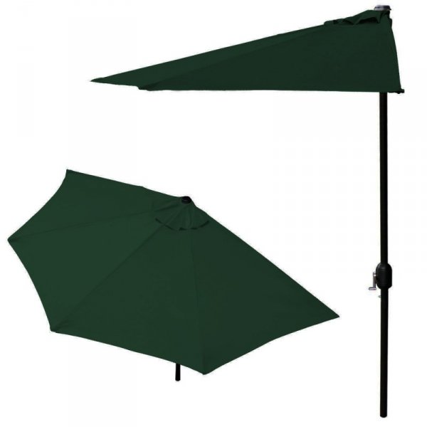 Parasol ogrodowy pół-parasol ścienny na taras 2,7 m zielony MultiGarden