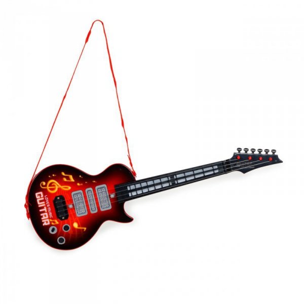 Gitara dla dzieci elektryczna z nauką gry na gitarze podczerwień melodie czerwona