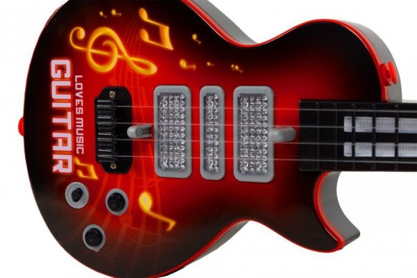 Gitara dla dzieci elektryczna z nauką gry na gitarze podczerwień melodie czerwona
