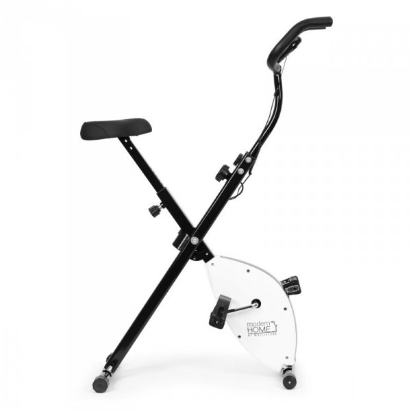 Rowerek treningowy rower stacjonarny fitness mechaniczny licznik komputer płynna regulacja - biały ModernHome