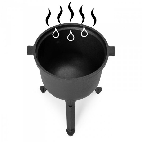 Kociołek żeliwny stojący 8L garnek myśliwski ognisko grill MultiGarden