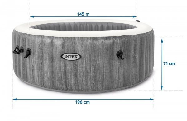 Nadmuchiwane jacuzzi hydromasaż 4 os. 196x71 cm WIFI akcesoria premium INTEX 28440