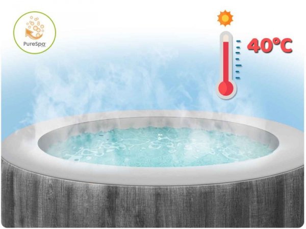 Nadmuchiwane jacuzzi hydromasaż 4 os. 196x71 cm WIFI akcesoria premium INTEX 28440