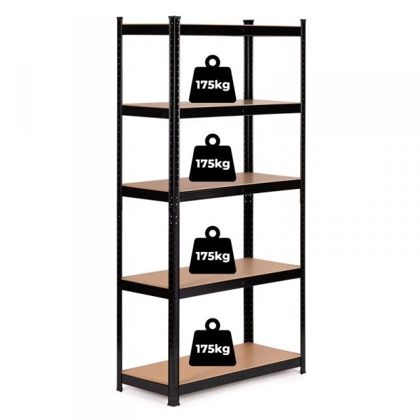 Regał metalowy magazynowy 180x90x40 cm do garażu piwnicy 5 półek 875 kg ModernHome
