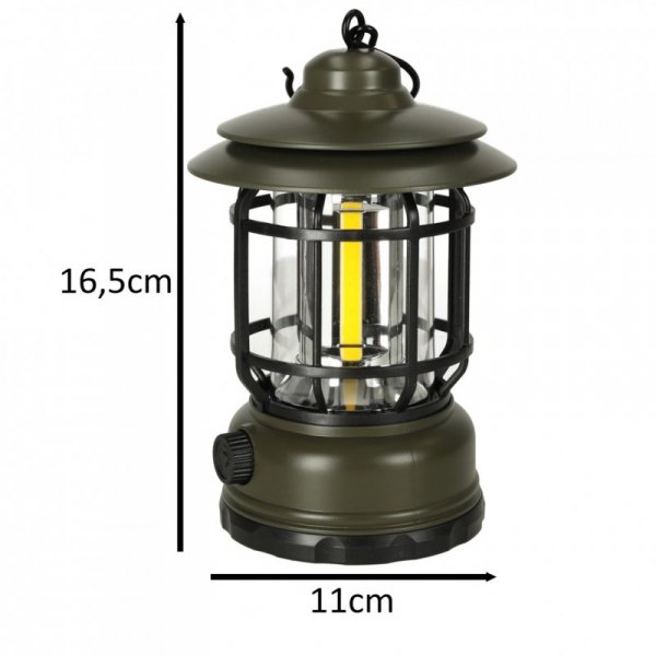 Lampa ogrodowa kempingowa na biwak z uchwytem piknik akumulatorowa USB